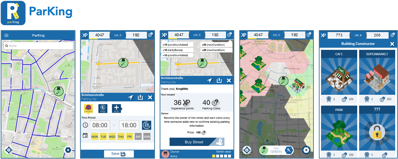 ParKing App - gamified crowdsourcing to simplify parking